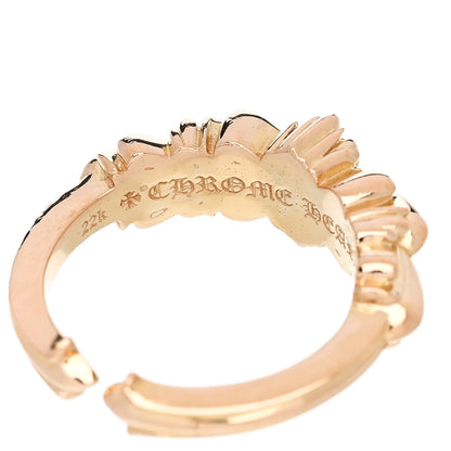 Chrome Hearts 22K Yellow Gold Floral Cross Ring 50 5.25 4 of 5