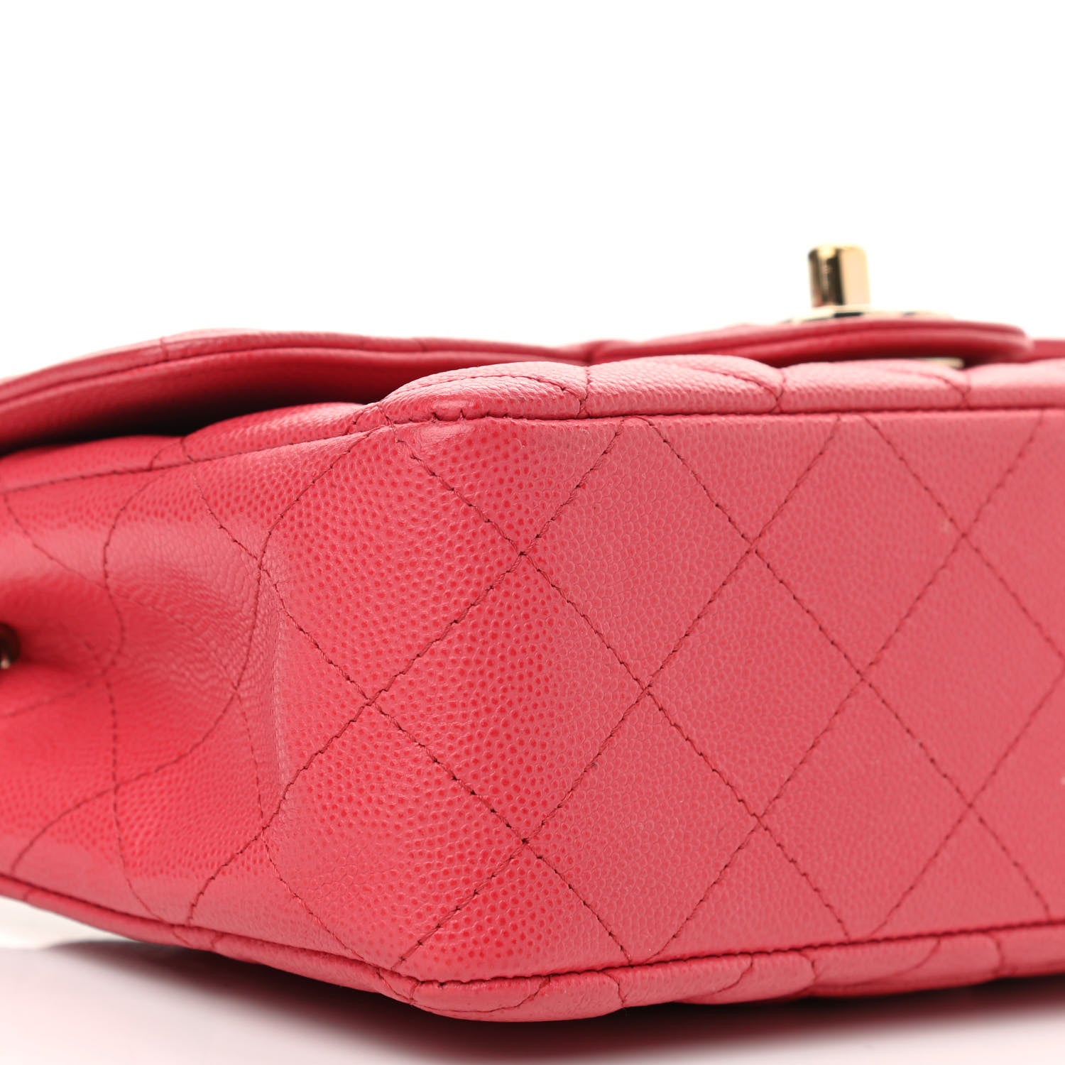 Chanel Caviar Quilted Mini Rectangular Flap Coral 8 of 9