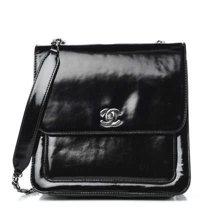 Chanel Glazed Calfskin Single Flap Black 1 of 15