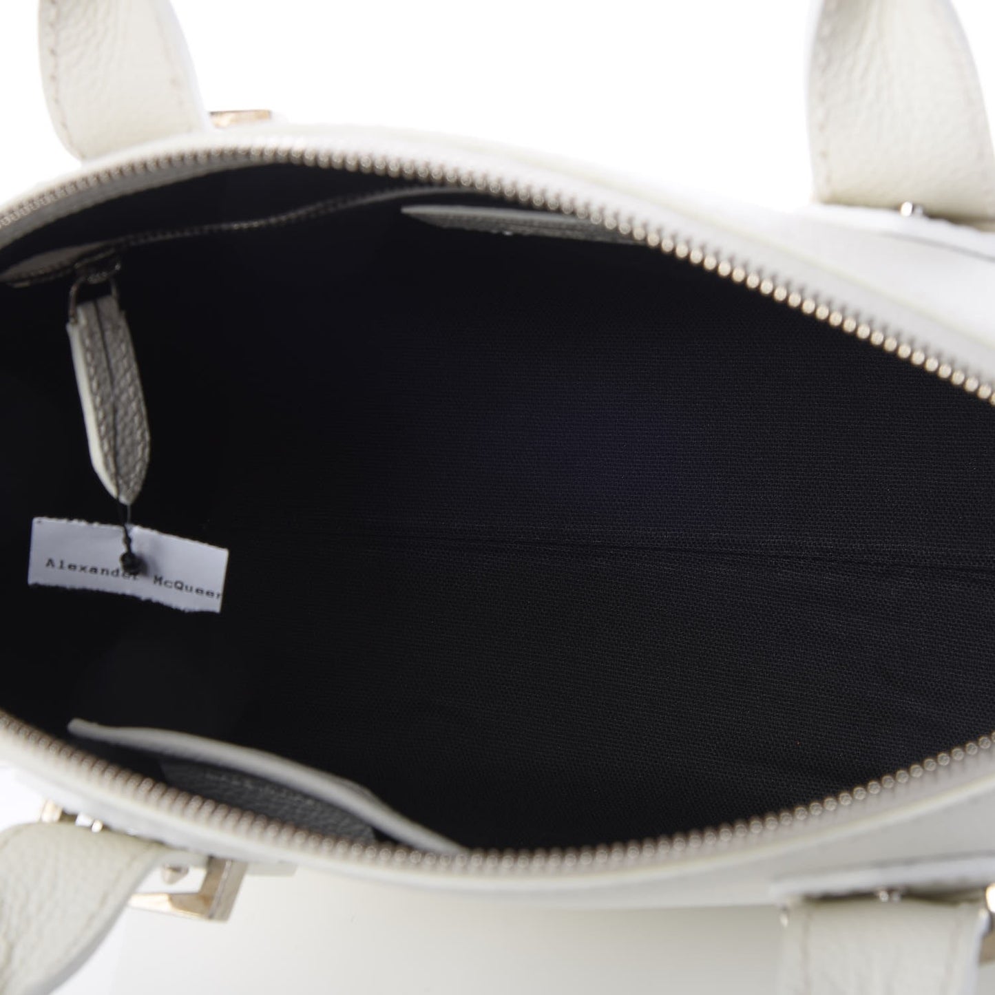 Grained Calfskin Small Legend Satchel White