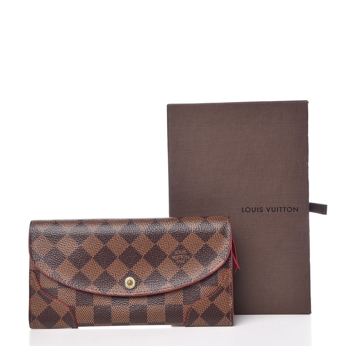 Damier Ebene Caissa Wallet Cherry