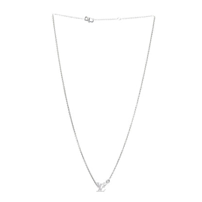 Louis Vuitton 18K White Gold Diamond Idylle Blossom LV Pendant Necklace 1 of 5