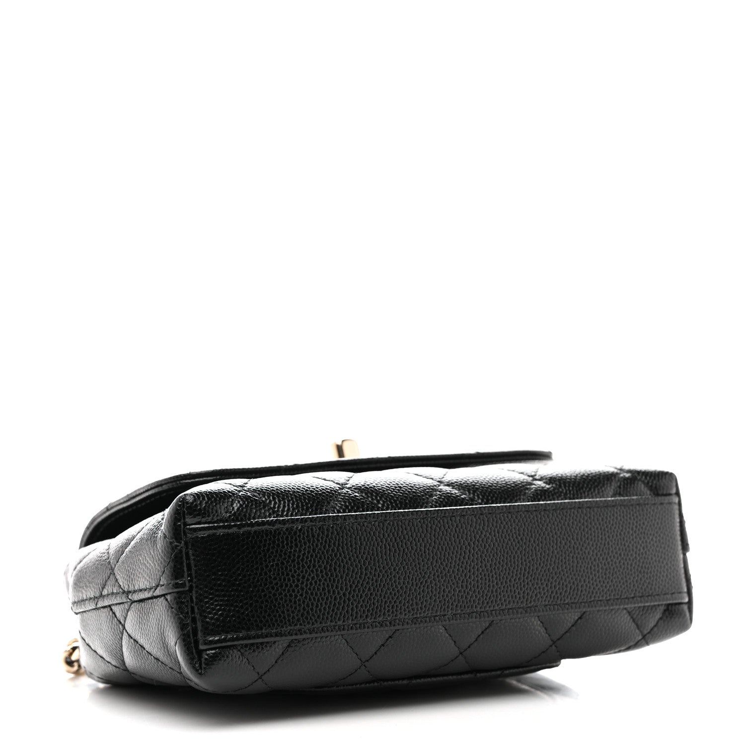 Chanel Caviar Quilted Coco Handle Clutch With Chain Black 4 of 11