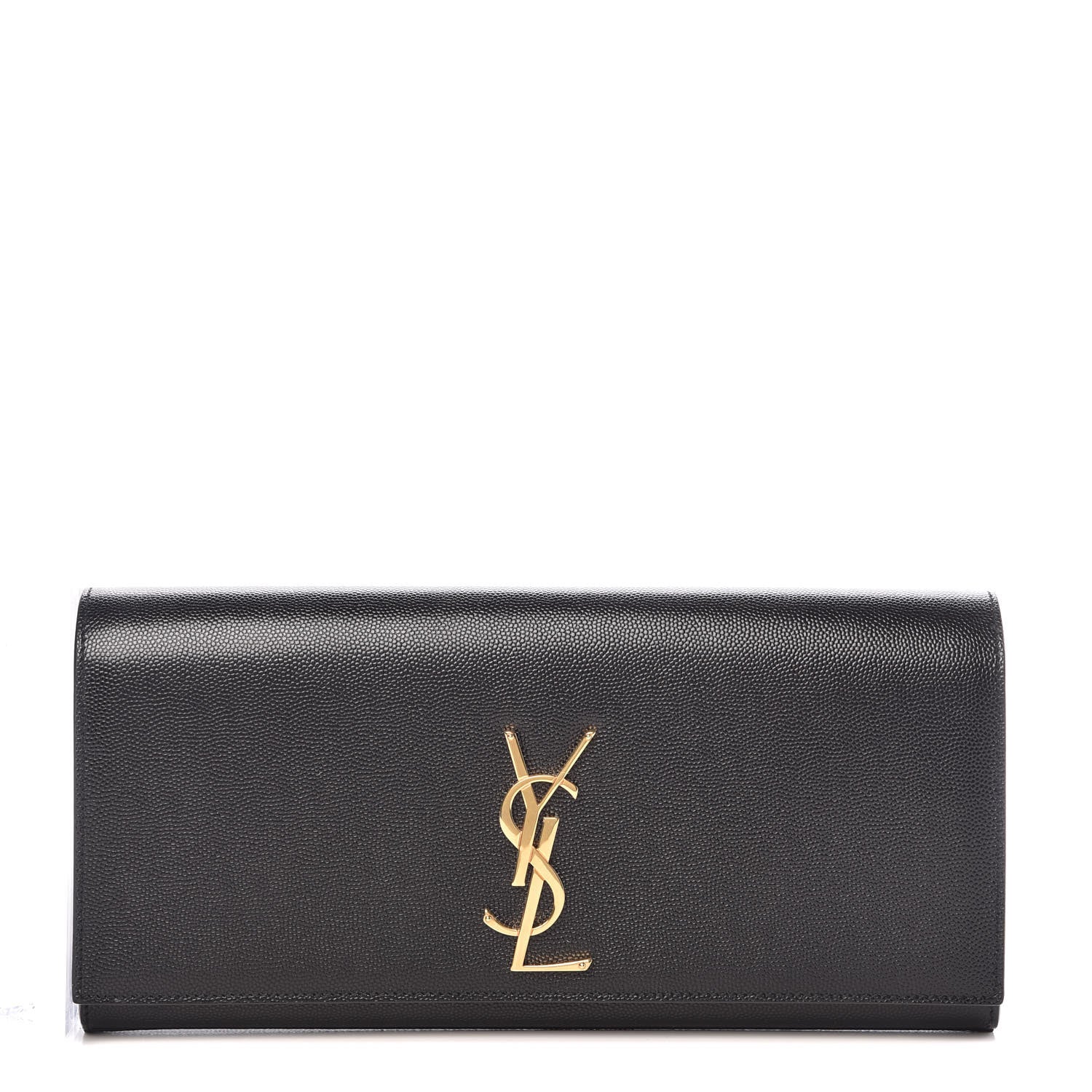 Saint Laurent Grain De Poudre Monogram Cassandre Clutch Black 1 of 9