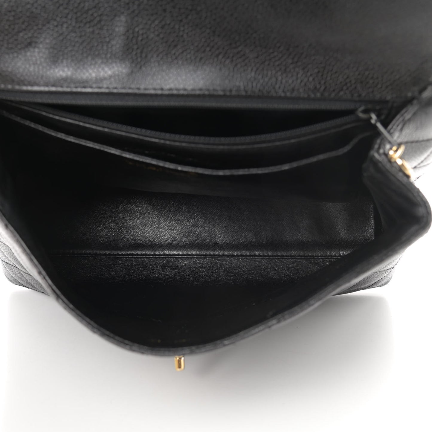 Caviar Quilted Jumbo Kelly Flap Black