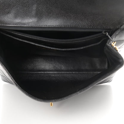 Chanel Caviar Quilted Jumbo Kelly Flap Black 5 of 12