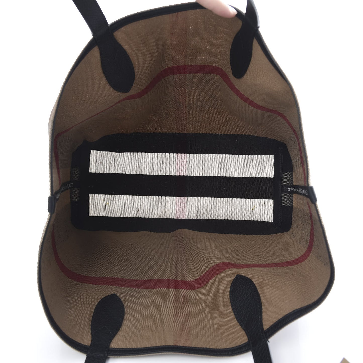 Coated Canvas Mega Check Medium Doodle Tote Black