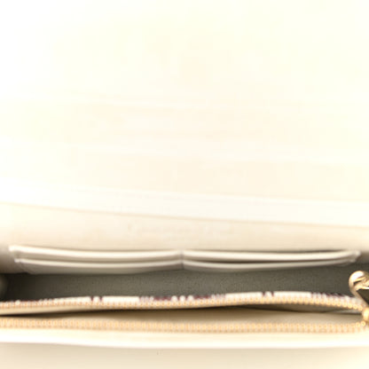 Christian Dior Calfskin Toile de Jouy Carnivora Wallet On Chain Pouch White 5 of 10