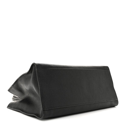 Miu Miu Goatskin Madras Soft Calf Crystal Embellished Tote Black 4 of 14