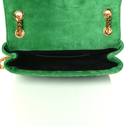 Saint Laurent Suede Tri-Quilt Monogram Medium College Bag Green 4 of 6