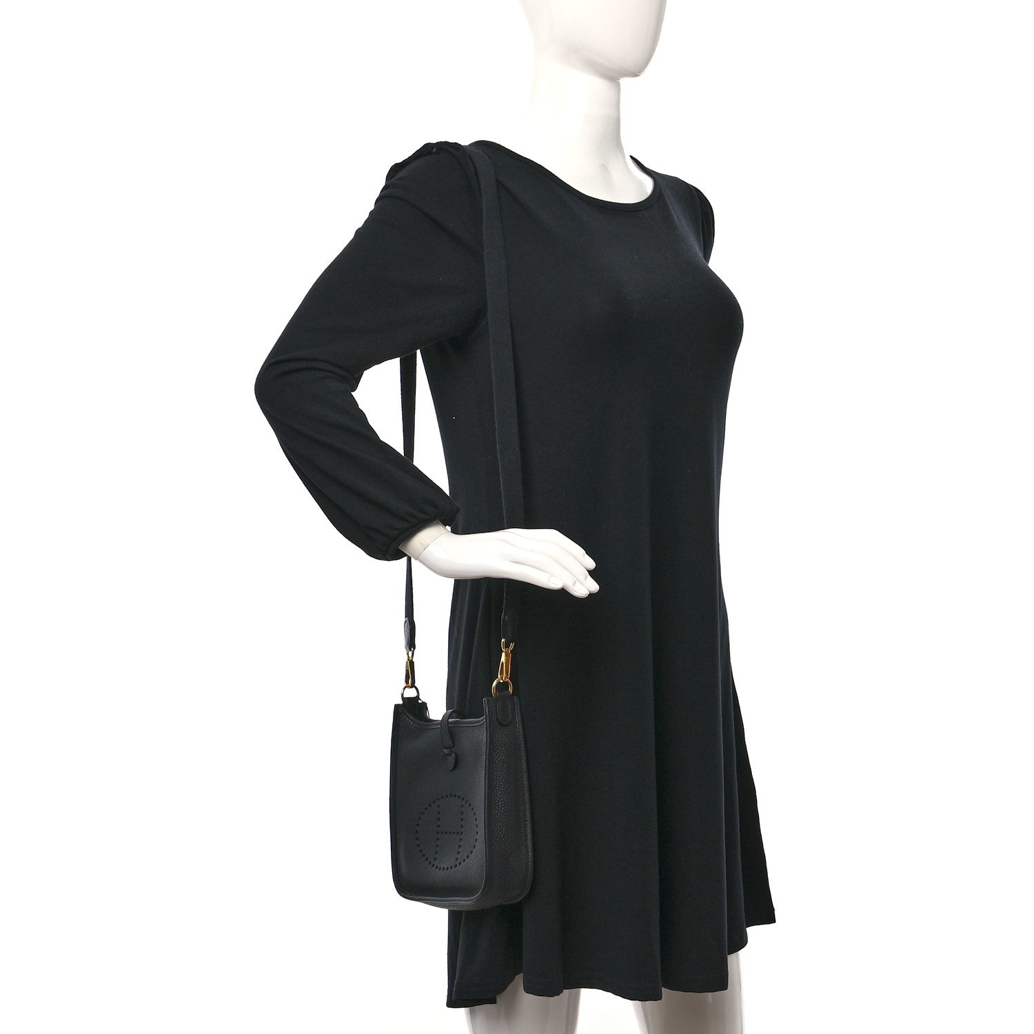 Hermes Taurillon Clemence Evelyne TPM Black 2 of 9