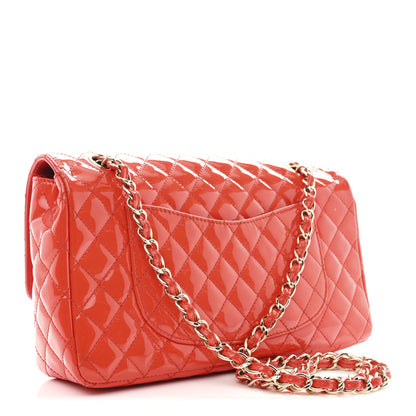 Chanel Patent Calfskin Quilted Valentine Charms Medium Single Flap Red 3 of 10