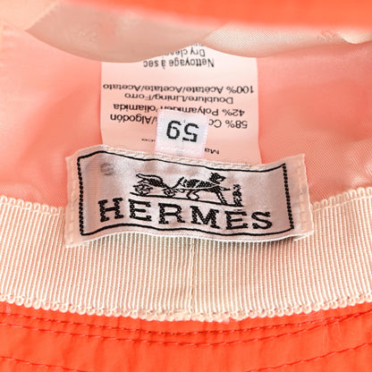 Hermes Polyester Nylon Bucket Hat 59 Orange 8 of 8