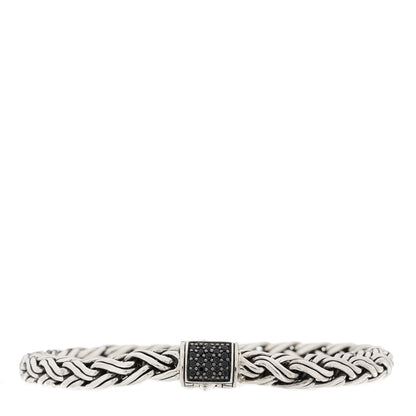 John Hardy Sterling Silver Black Sapphire Kepang Braided Bracelet 1 of 4