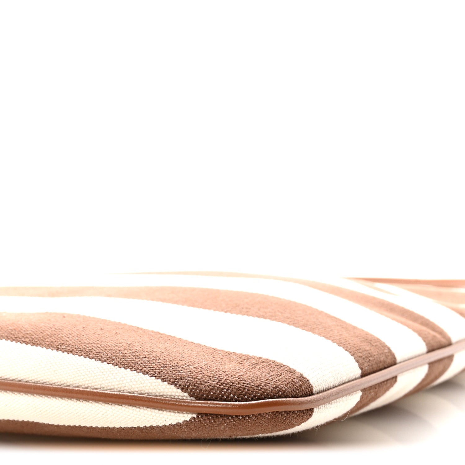 Miu Miu Canvas Calfskin Striped Ivy Cacao Naturale 1831218
