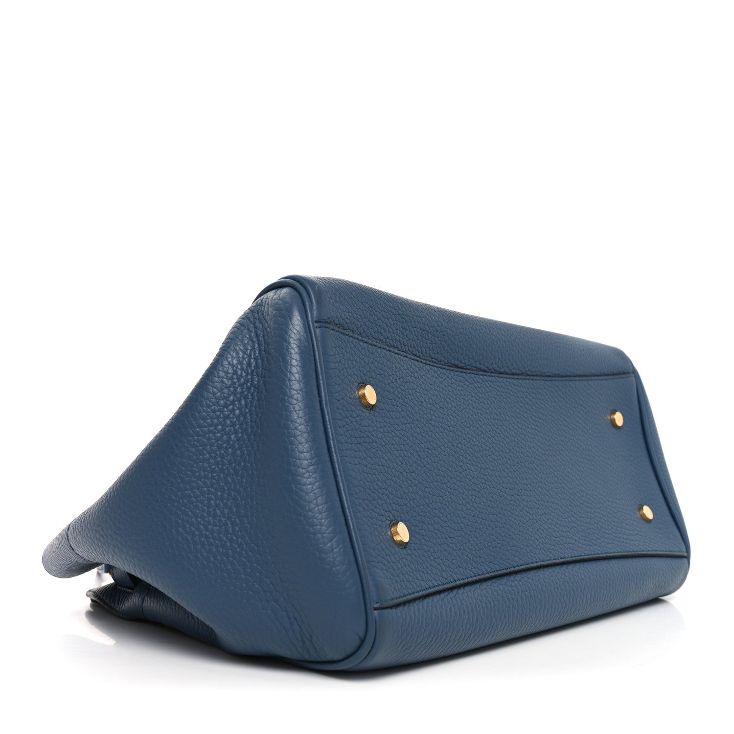 Mulberry Classic Grain Calfskin Belted Bayswater Tote Blue 4 of 9