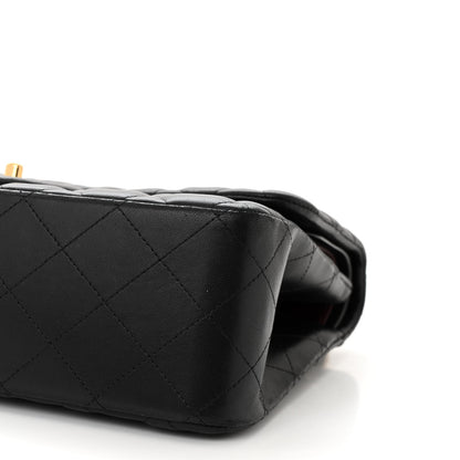 Chanel Lambskin Quilted Jumbo Double Flap Black 10 of 11