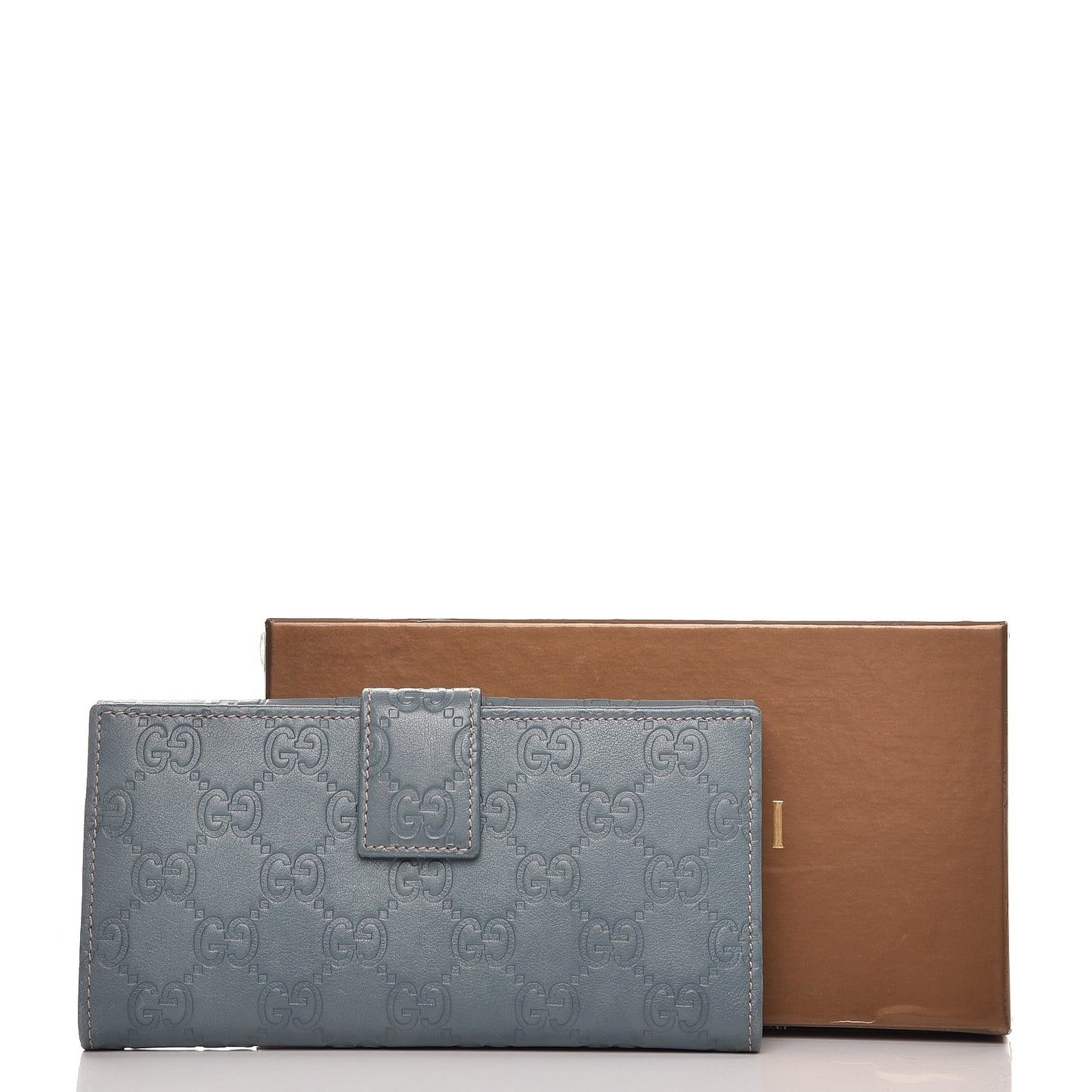 Guccissima Continental Flap Wallet Blue