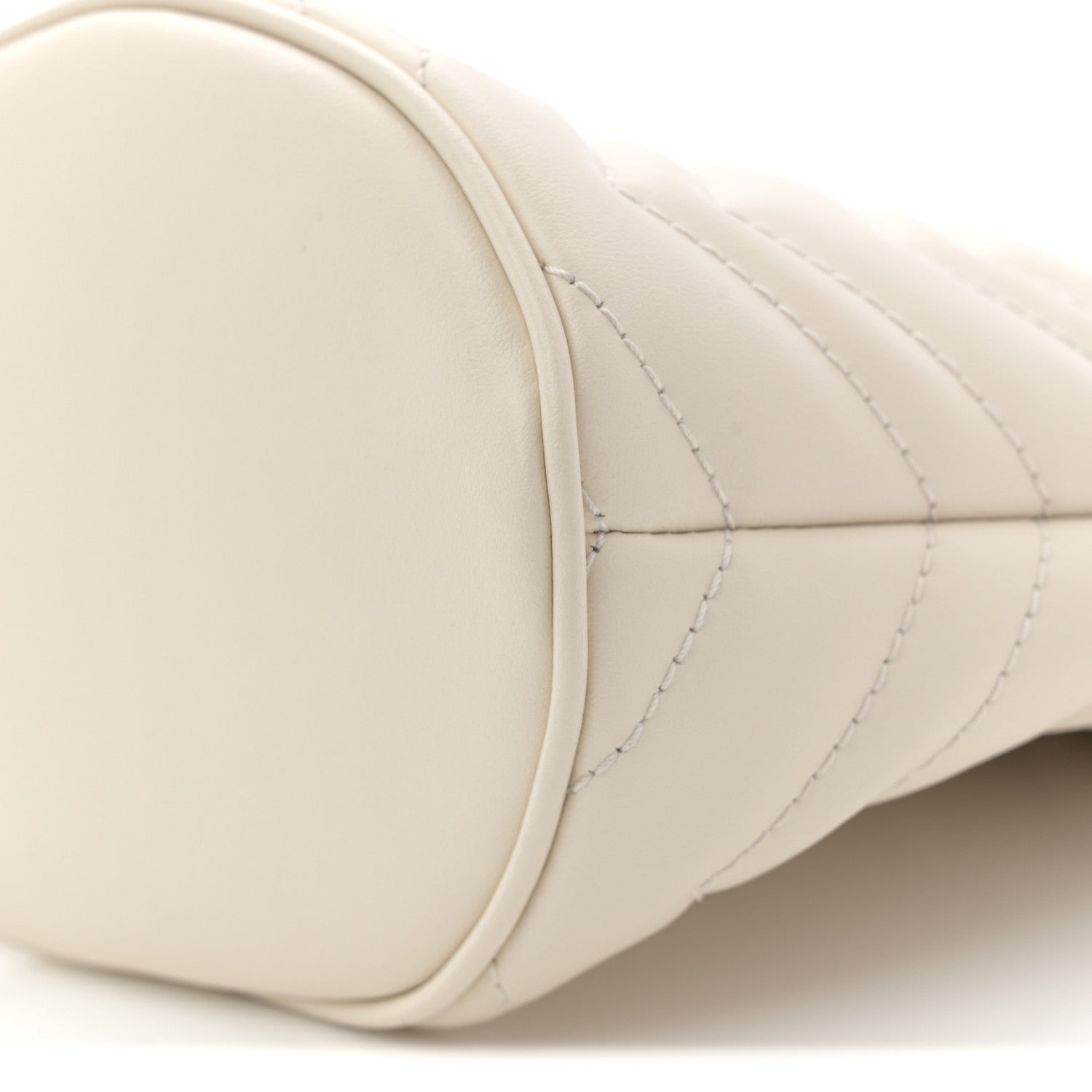 Gucci Calfskin Matelasse Mini GG Marmont 2.0 Bucket Bag White 10 of 10