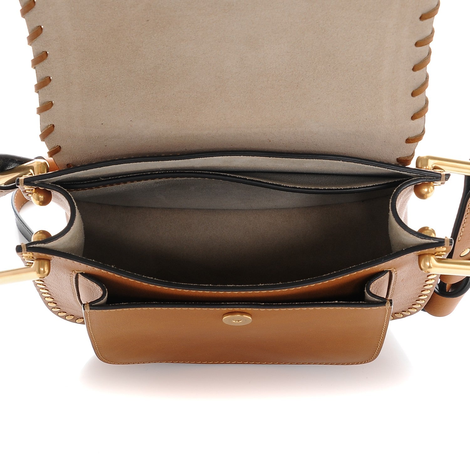 Chloe Calfskin Small Hudson Tassel Shoulder Bag Mustard Brown 5 of 6