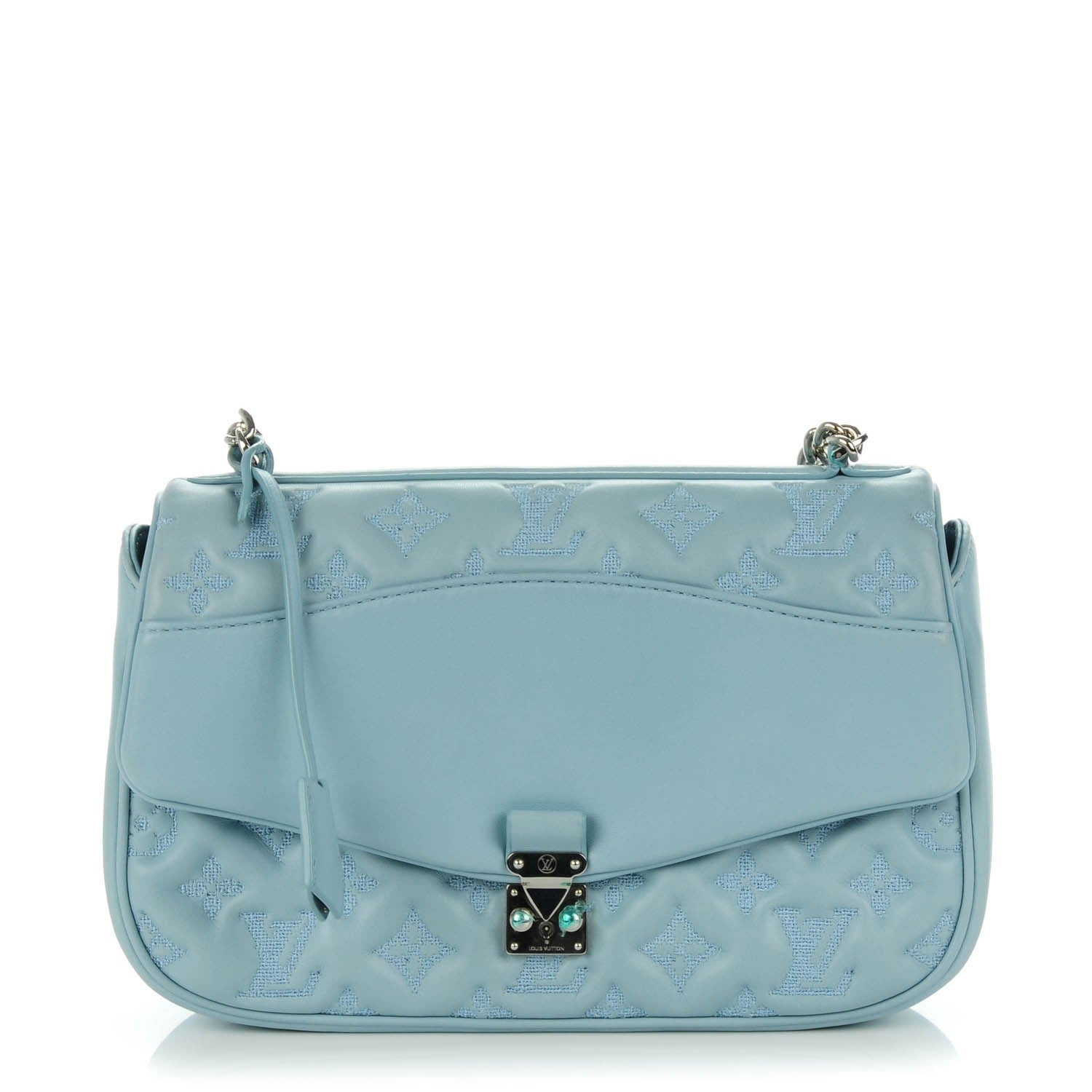 Louis Vuitton Lambskin Mama Broderie Pochette Blue 1 of 7