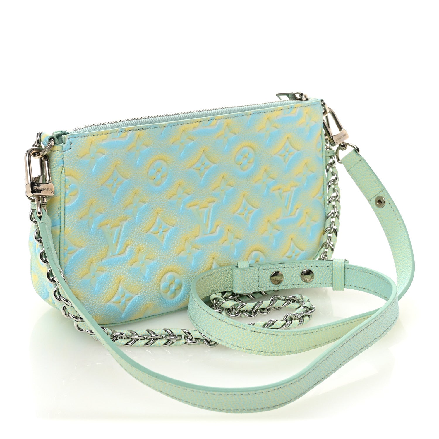 Louis Vuitton Empreinte Monogram Summer Stardust Multi Pochette Accessories Water Green 3 of 10