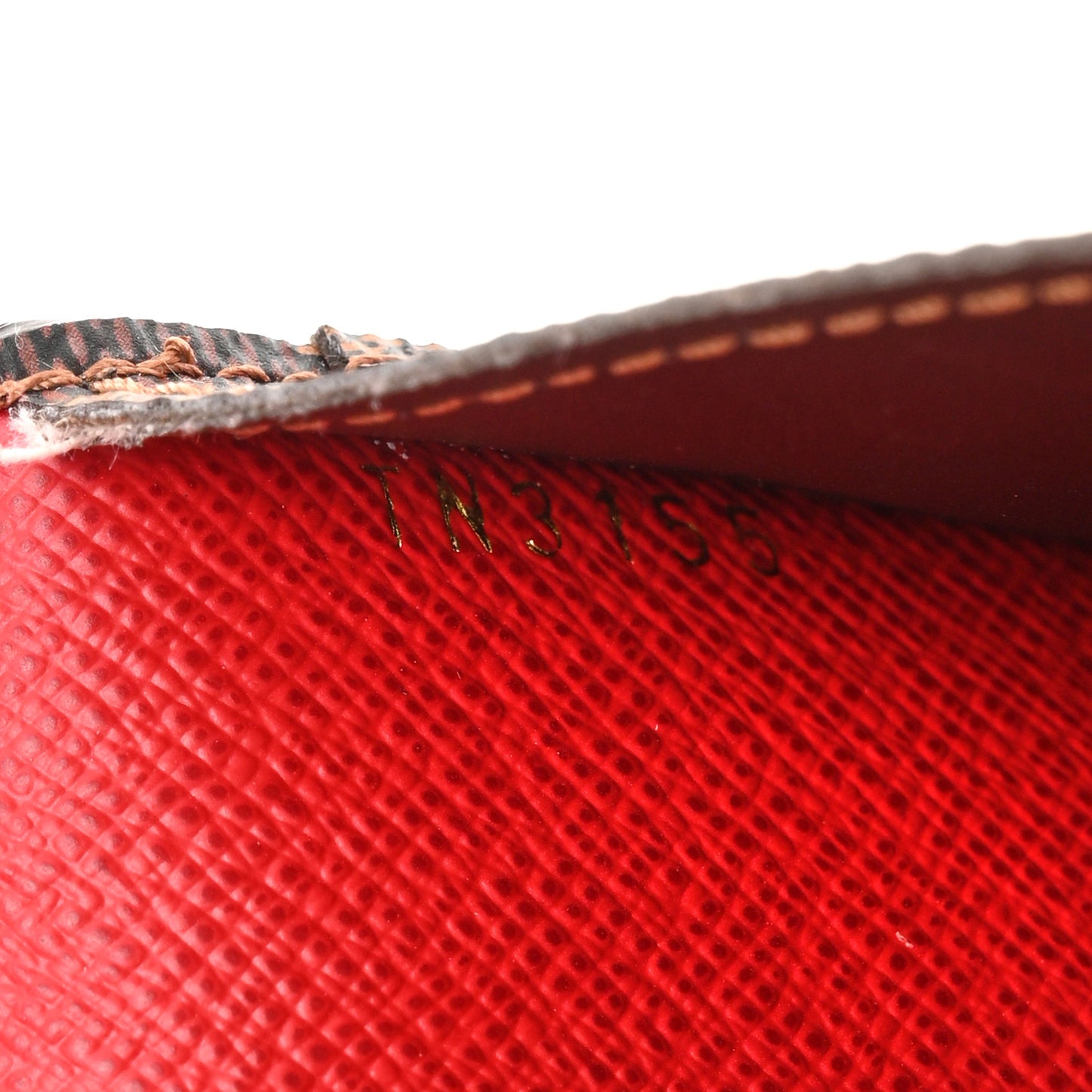 Damier Ebene Josephine Wallet Red