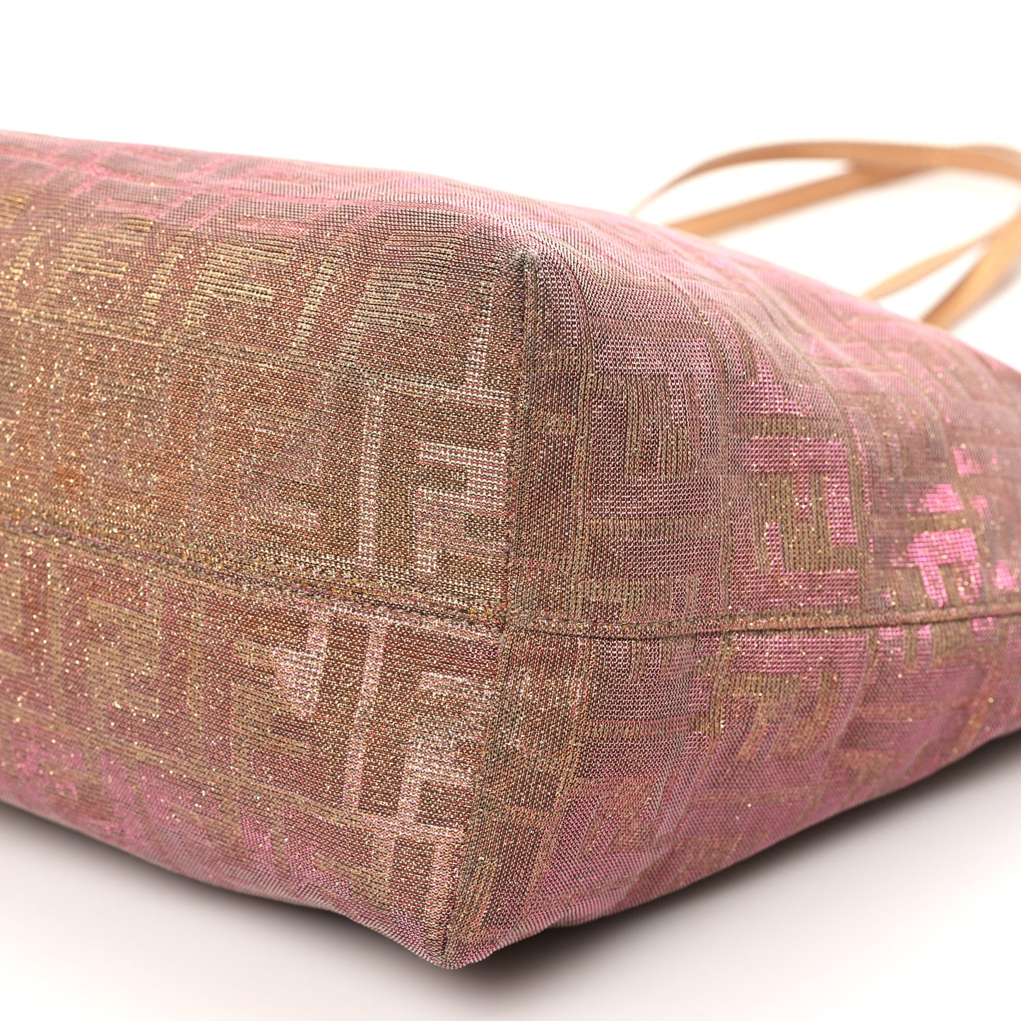 Metallic Lurex Zucca Medium Roll Tote Arancio