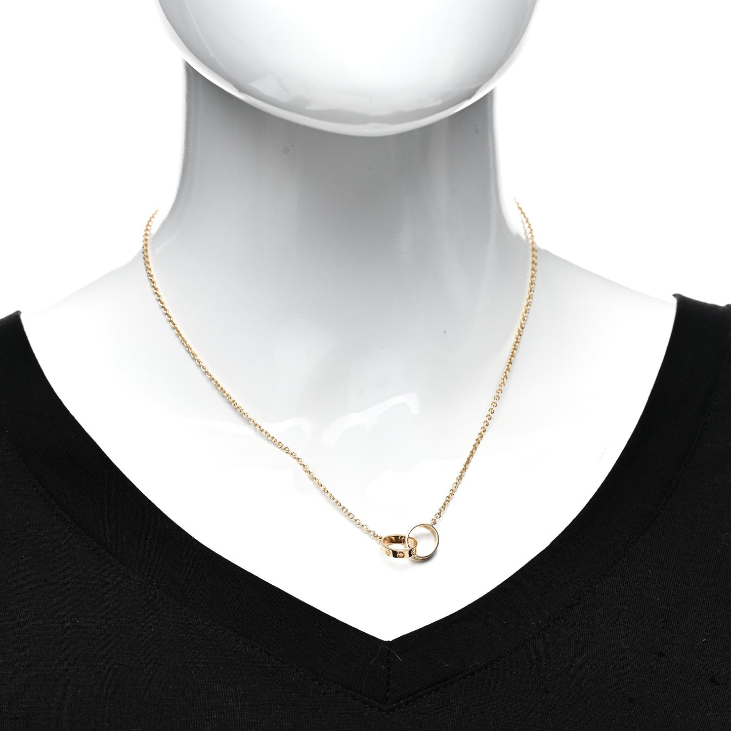 18K Yellow Gold Interlocking LOVE Necklace
