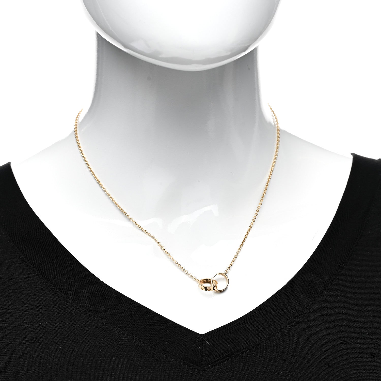 Cartier 18K Yellow Gold Interlocking LOVE Necklace 2 of 5