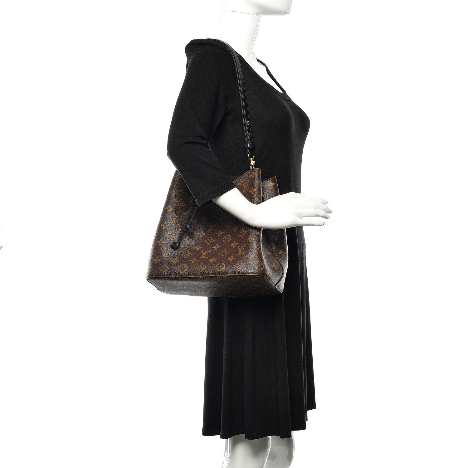 Louis Vuitton Monogram Neonoe MM Black 2 of 10