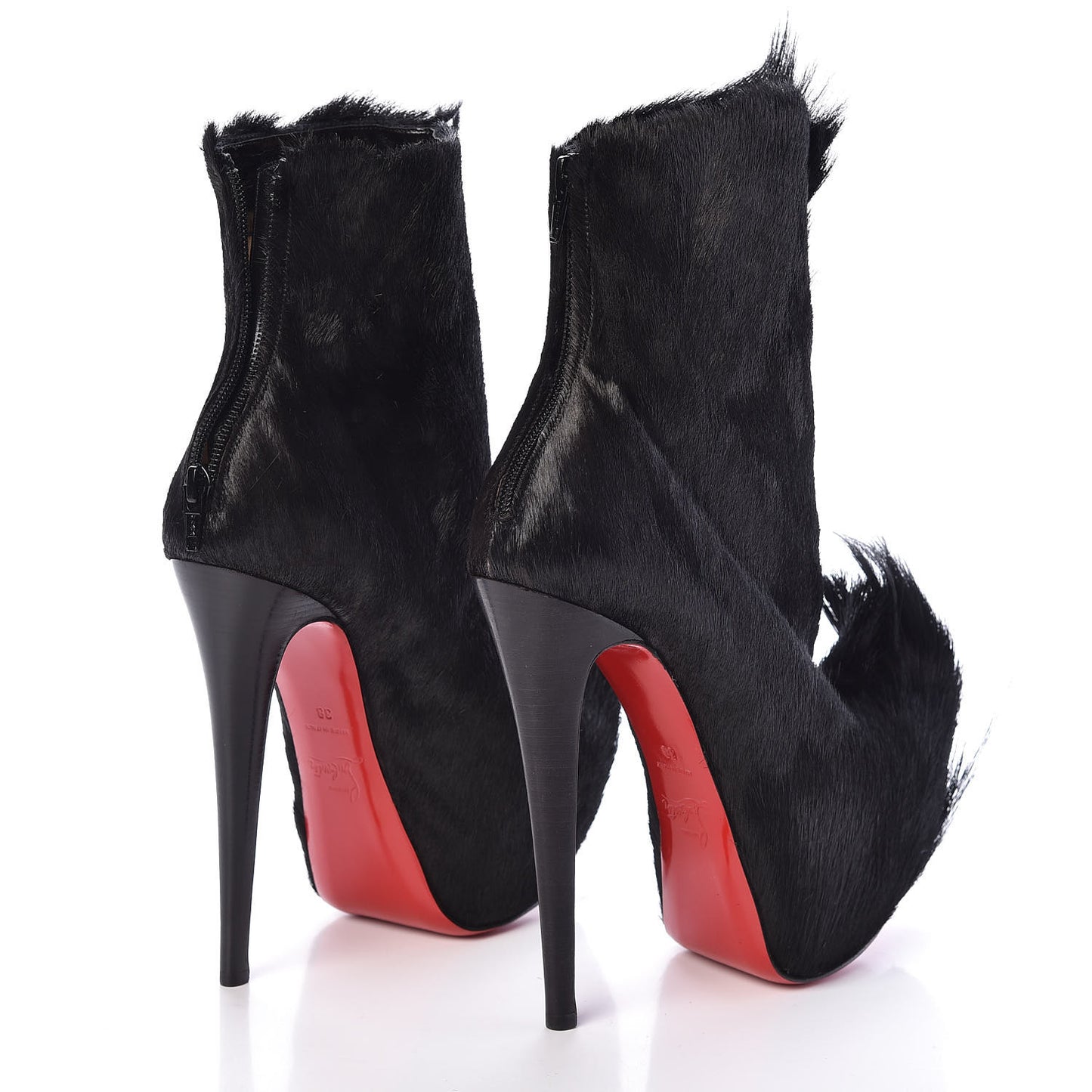 Goat Hair Puck 160 Ankle Boots 38 Black