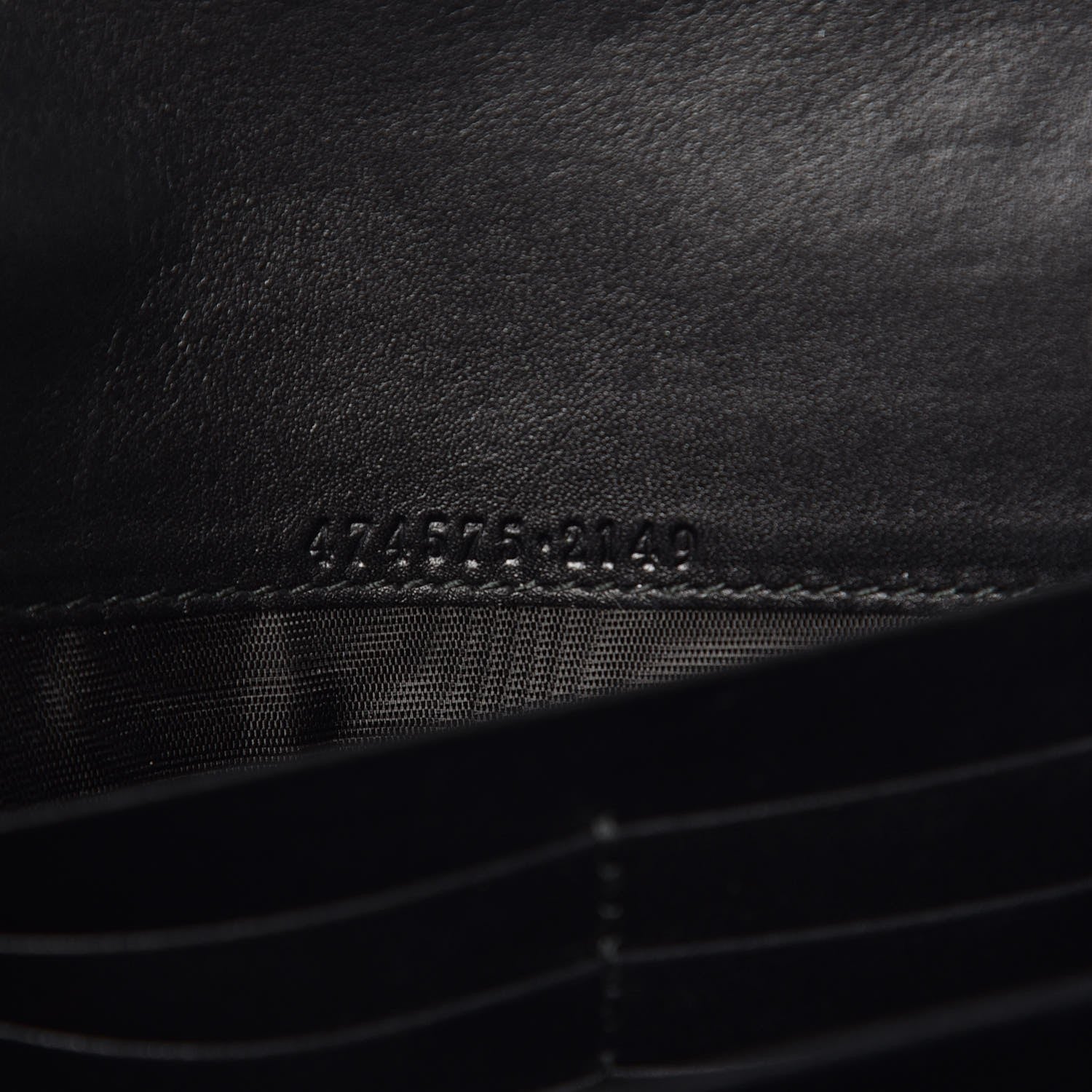 Gucci Calfskin Matelasse GG Marmont Chain Wallet Black 7 of 9