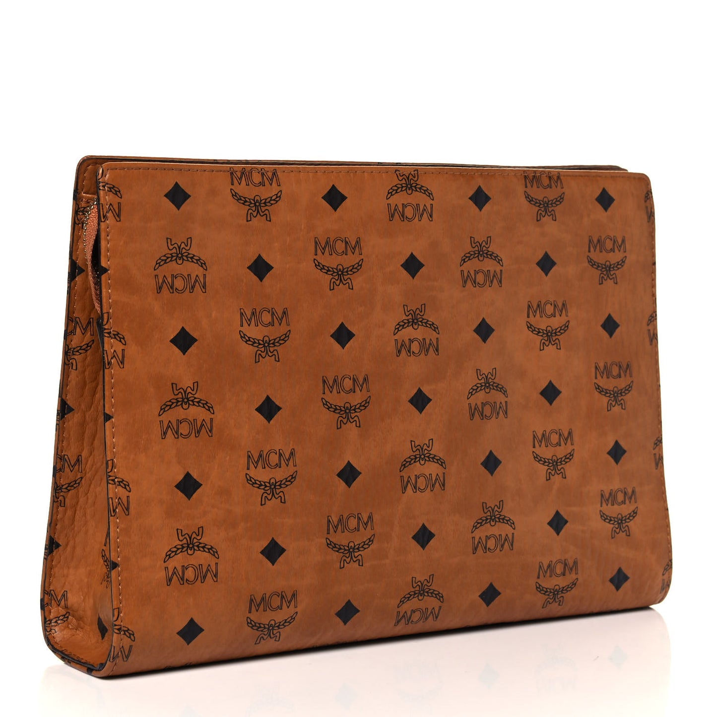 Visetos Medium Zip Pouch Cognac