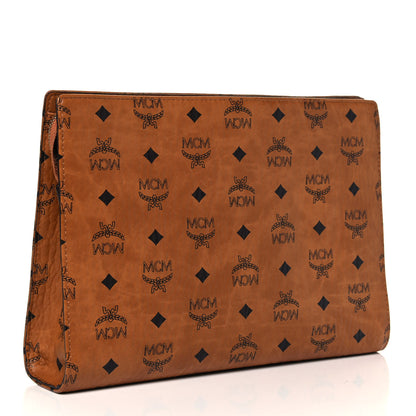 MCM Visetos Medium Zip Pouch Cognac 3 of 13
