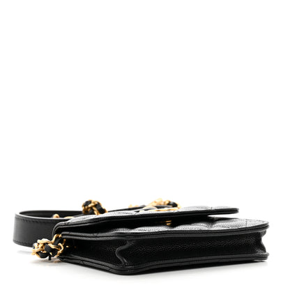 Chanel Caviar Quilted Twist Your Buttons Coin Purse With Chain Black 4 of 10