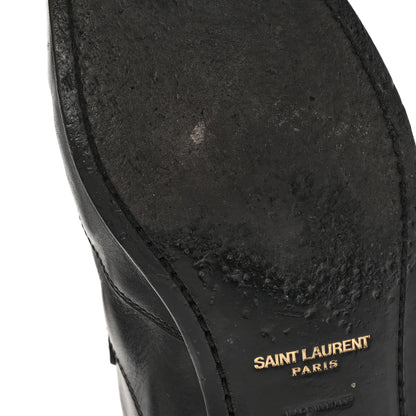 Saint Laurent Calfskin Mens Stan Buckle Ankle Boots 46 Black 10 of 13
