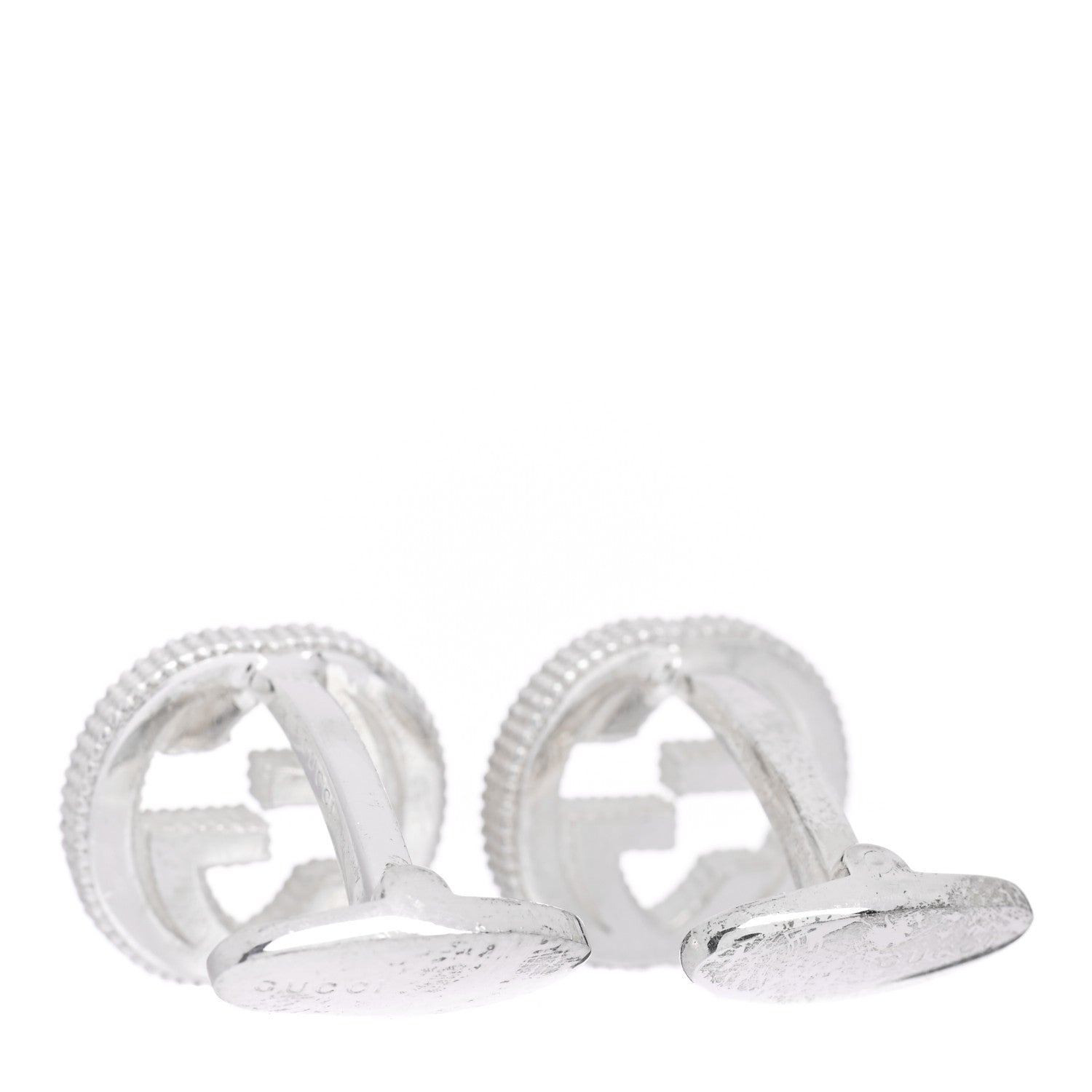 Gucci Sterling Silver Interlocking G Cufflinks 3 of 4