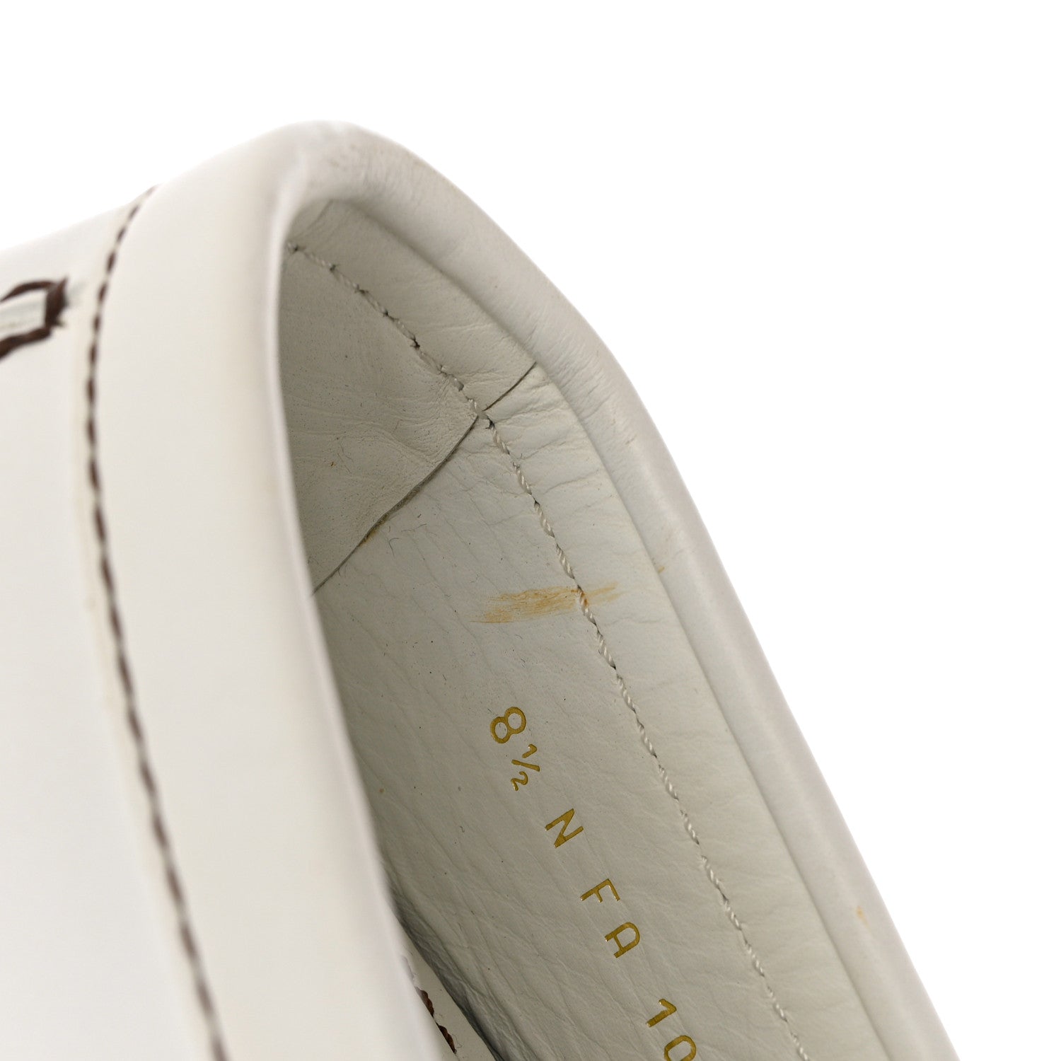 Louis Vuitton Calfskin Mens Monte Carlo Car Shoe Moccasin Loafers 8.5 White 10 of 12
