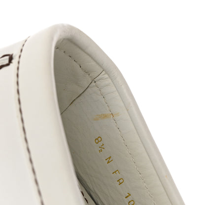 Louis Vuitton Calfskin Mens Monte Carlo Car Shoe Moccasin Loafers 8.5 White 10 of 12