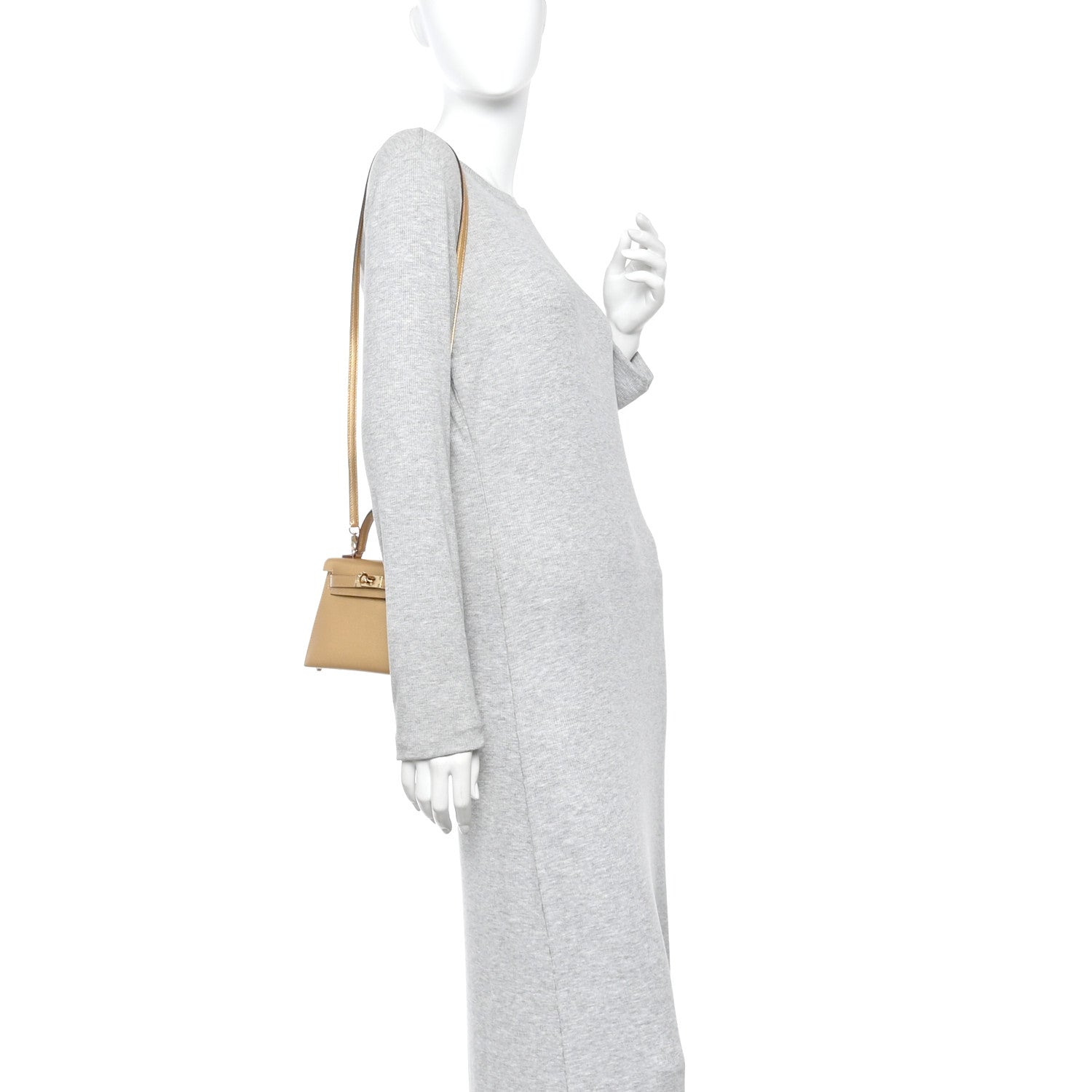 Hermes Metallic Chevre Chamkilight Mini Kelly Sellier 20 Dore 2 of 9