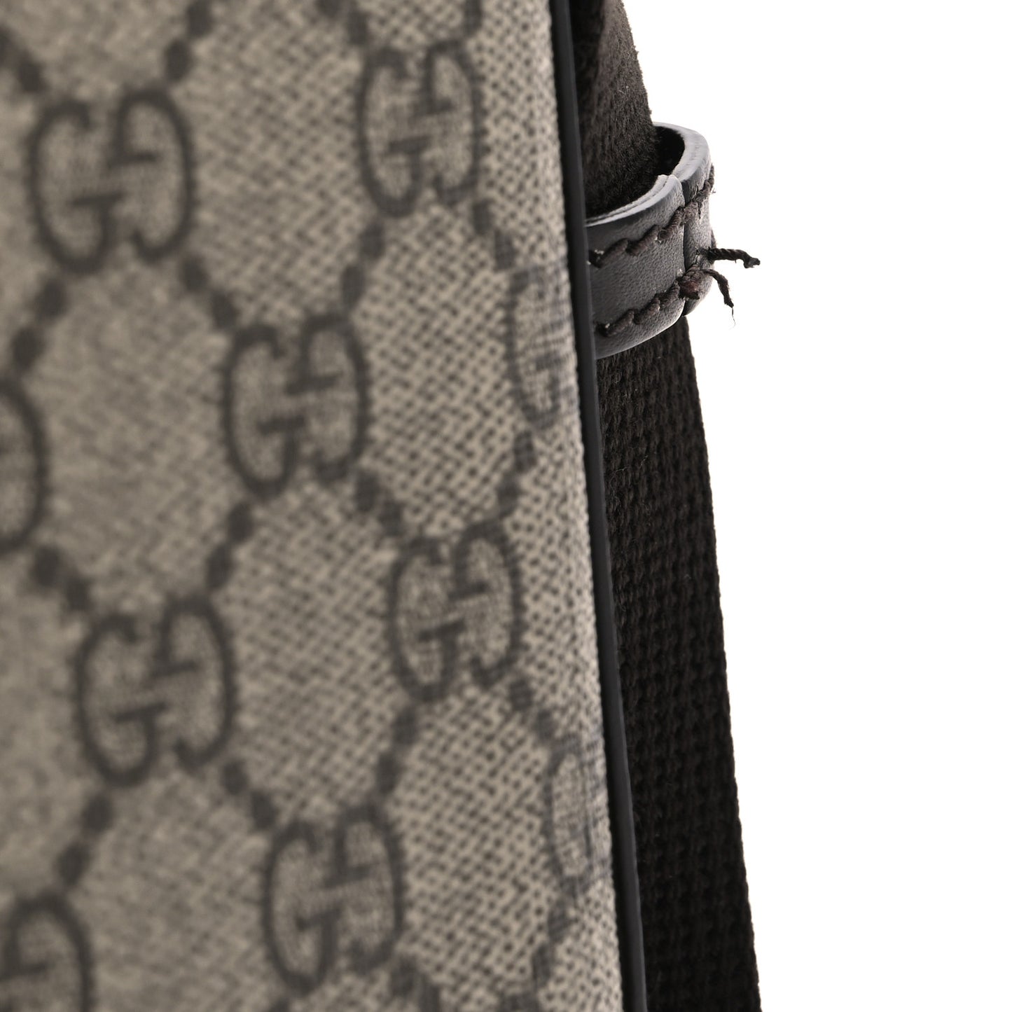 GG Supreme Monogram Selleria Calfskin Small Satchel Messenger Bag Beige Ebony Cocoa Dark Chocolate