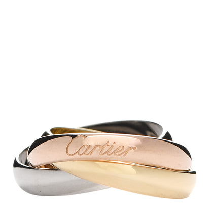 Cartier 18K Pink Yellow White Gold Classic Trinity Ring 49 4.75 1 of 5