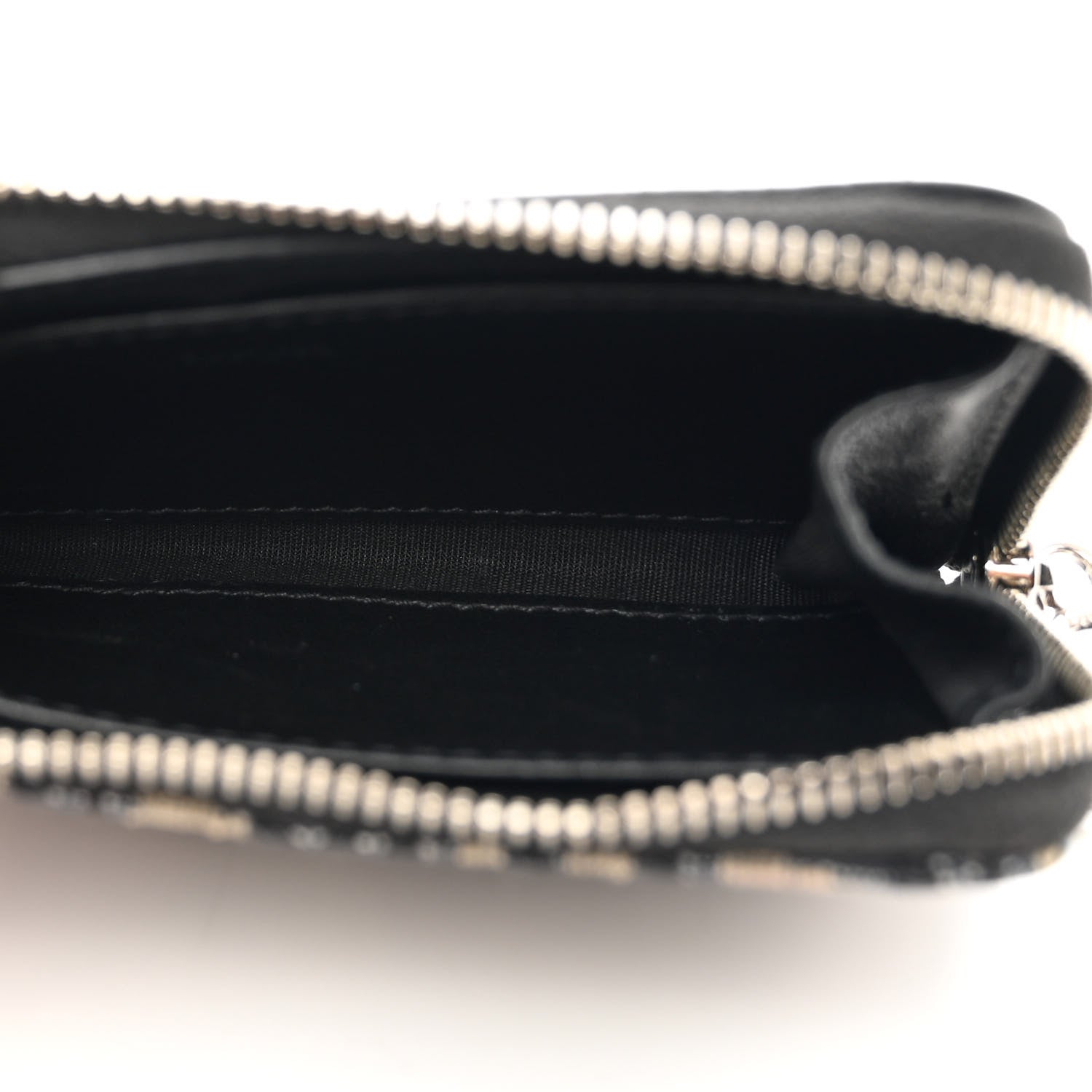 Christian Dior Oblique Zipped Card Holder Navy Blue 5 of 8