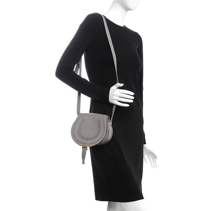 Chloe Calfskin Mini Marcie Round Crossbody Bag Cashmere Grey 2 of 9