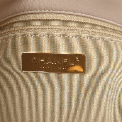 Chanel Lambskin Quilted Medium 19 Flap Light Beige 6 of 13