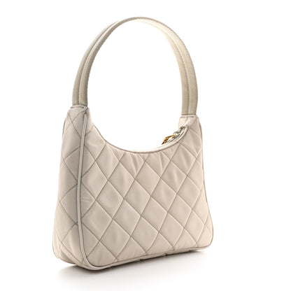 Prada Tessuto Nylon Stitched Shoulder Bag Pomice 3 of 10