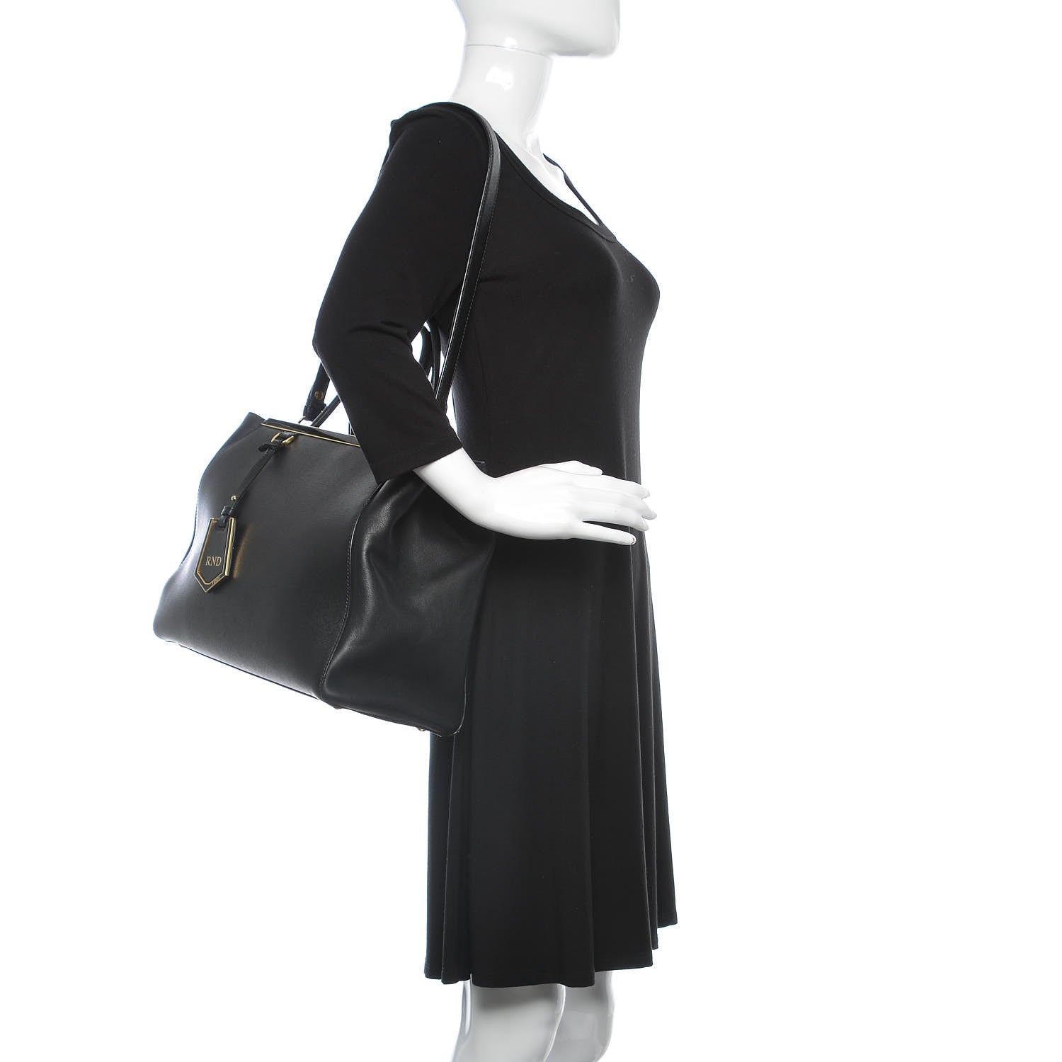 Fendi Vitello Elite Regular 2Jours Tote Black 2 of 13