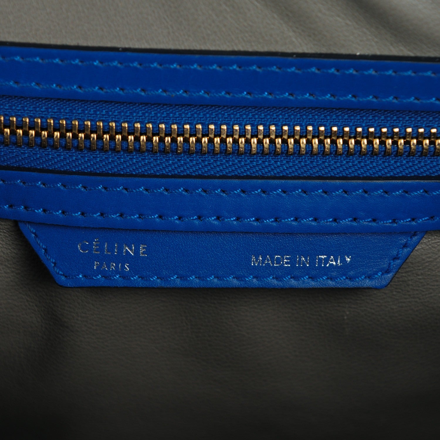 Celine Smooth Calfskin Suede Mini Luggage Royal Blue 6 of 9