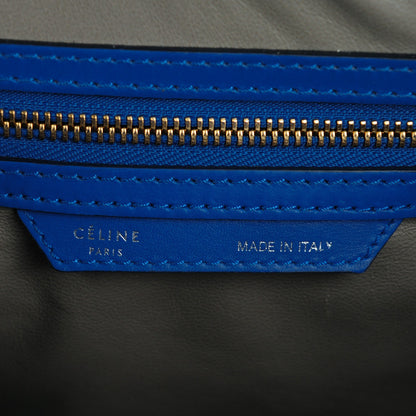 Celine Smooth Calfskin Suede Mini Luggage Royal Blue 6 of 9